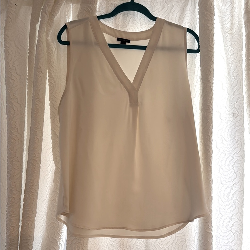 Elegant Cream Sleeveless Top